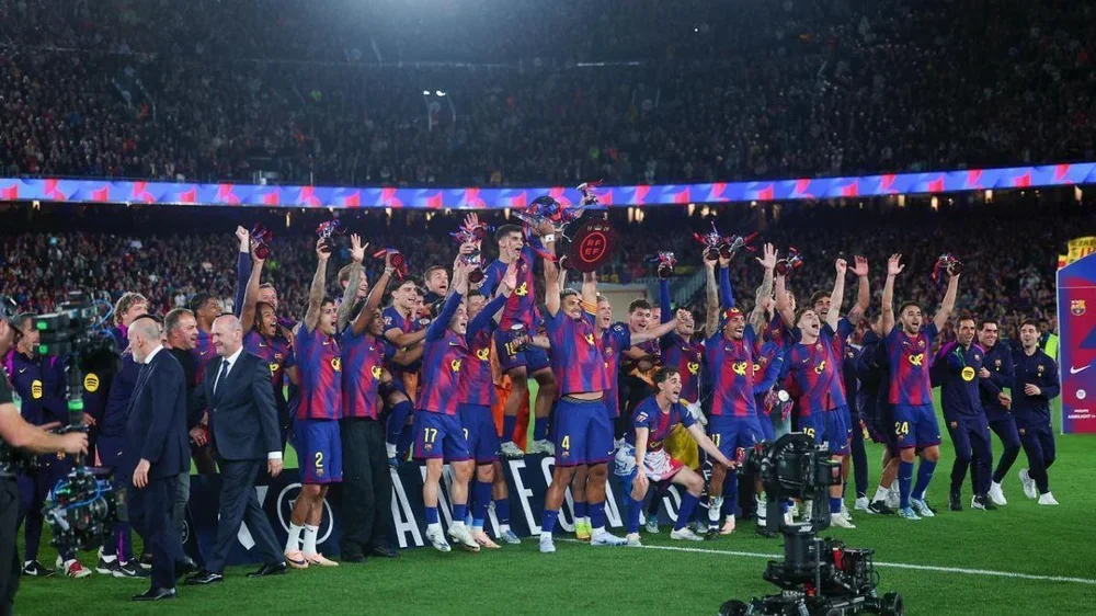 ¡Así ha levantado el título de Liga el FC Barcelona!